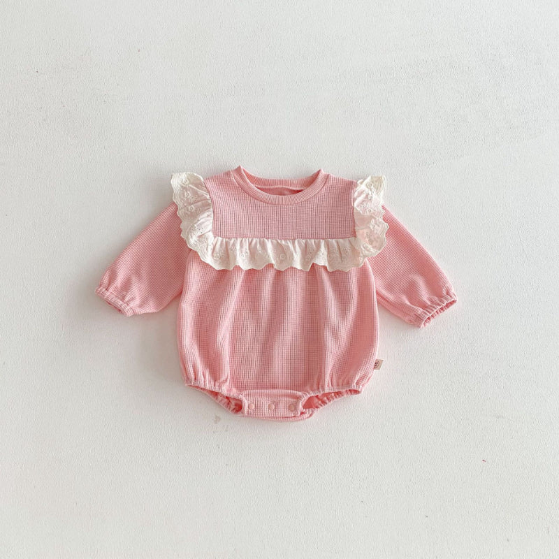 【BABY】ワッフルシンプルロンパースSK103623