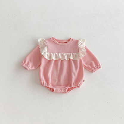 【BABY】ワッフルシンプルロンパースSK103623