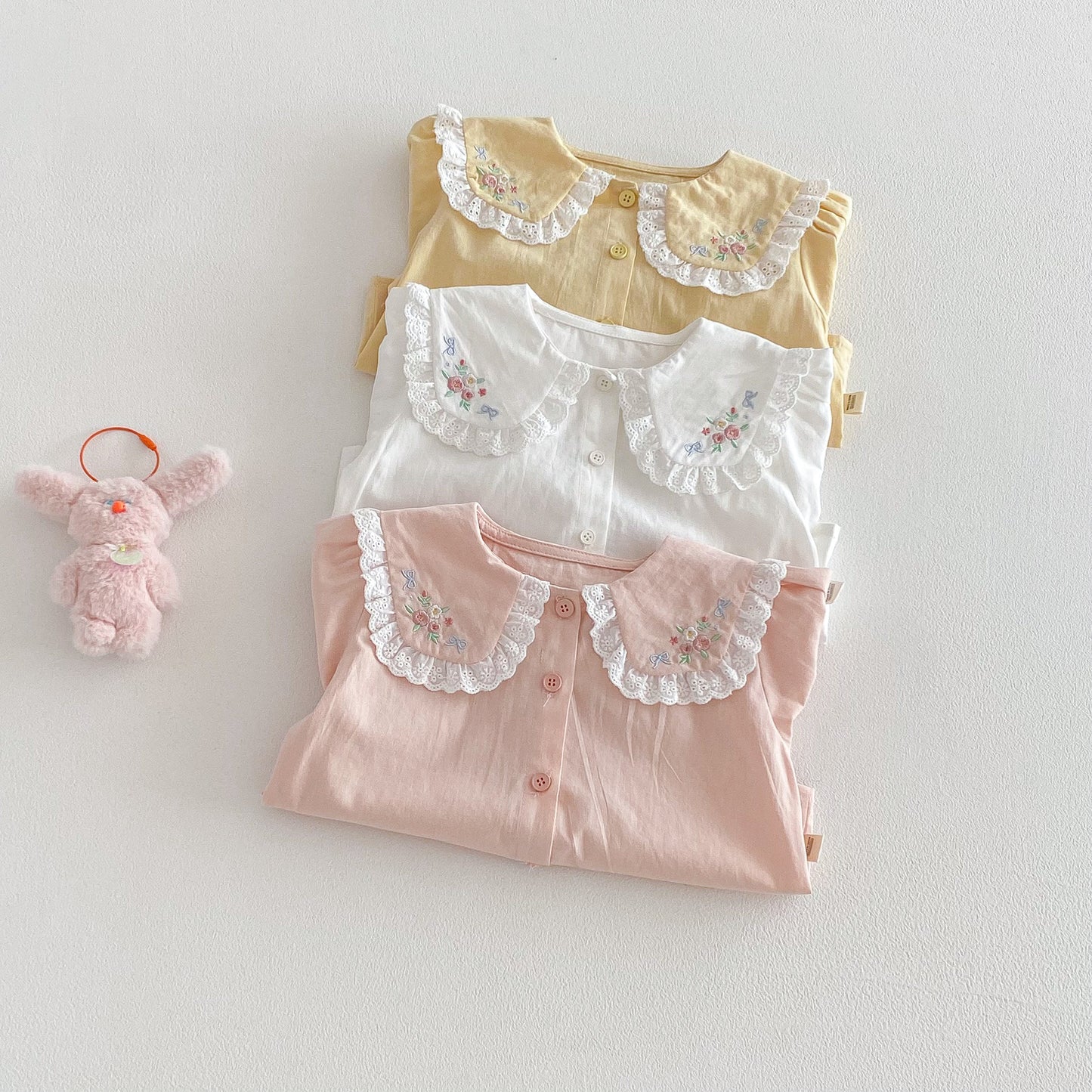 【BABY&KID】レース小花柄ドールカラーシャツSK103509