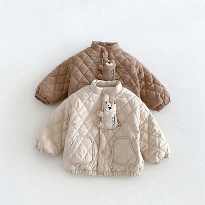 【BABY&KID】冬新作かわいいくま中綿ジャケットSK108515