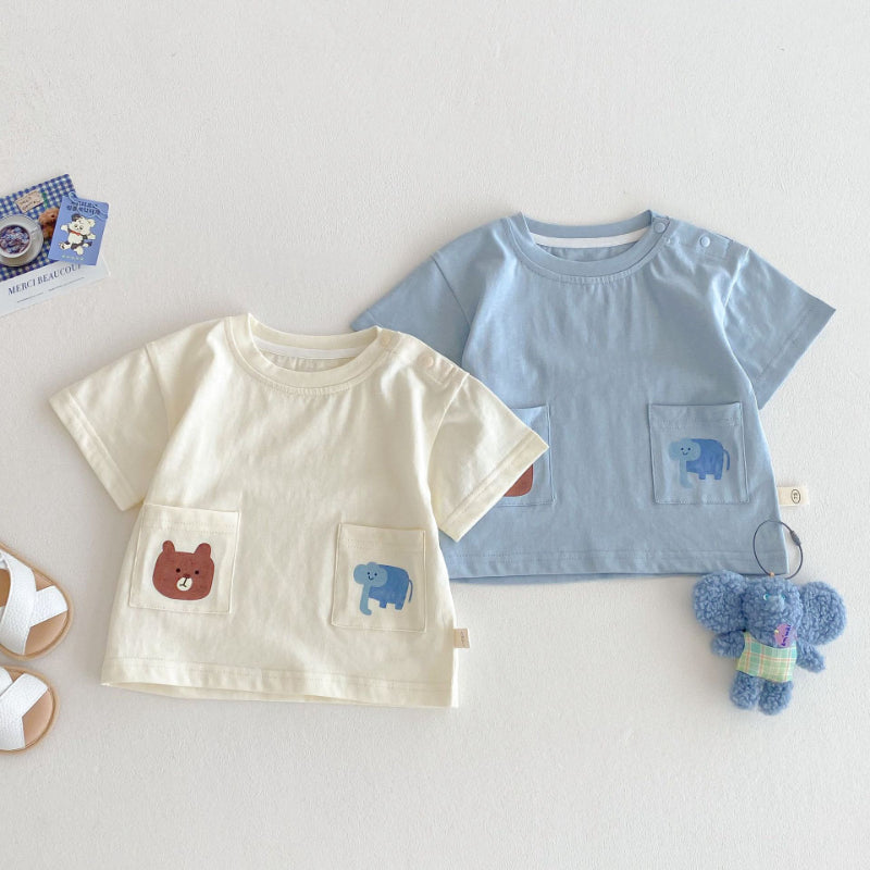 【BABY&KID】夏新作 アニマル柄ショートセットアップSK070212