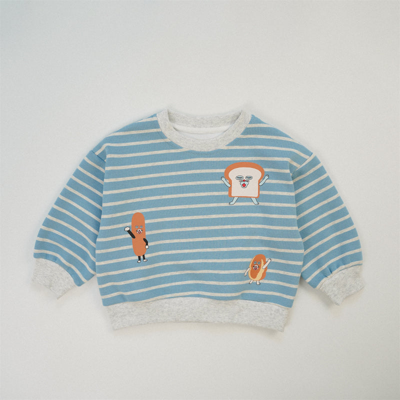 【BABY&KID】ボーダーパンプリントスウェットSK101549