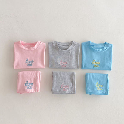 【BABY&KID】夏新作 ロゴ刺繍セットアップSK091214