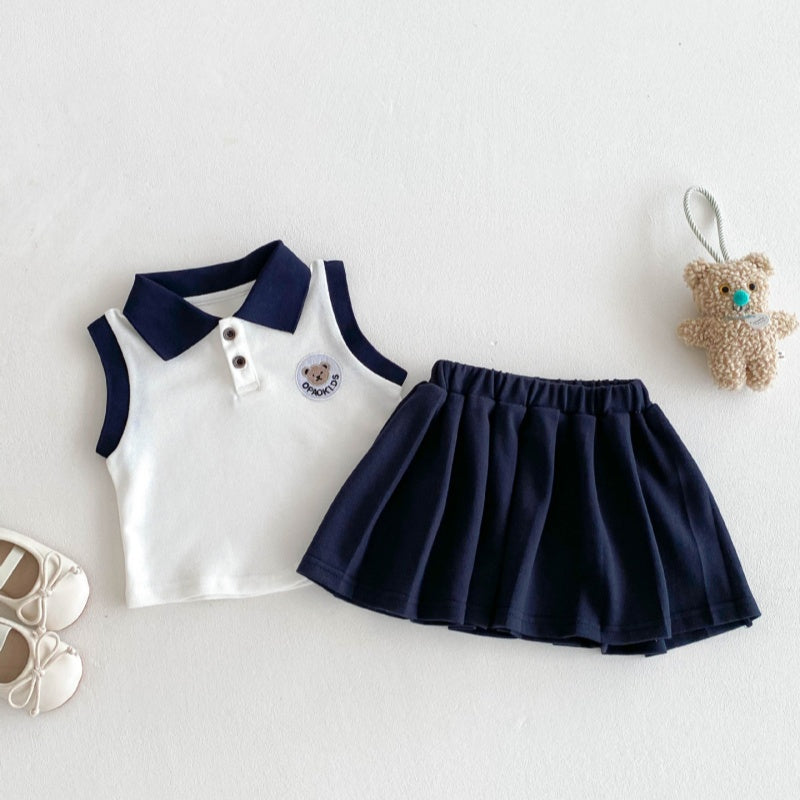 【BABY&KID】夏新作 クマロゴPOLOセットアップSK080307
