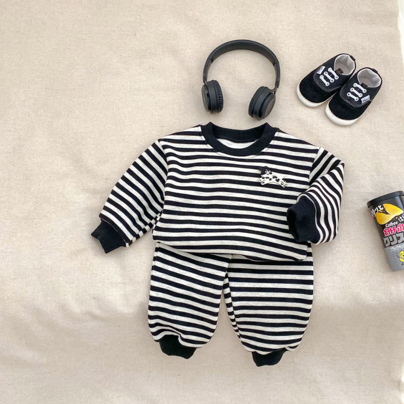 【BABY&KID】ボーダー裏起毛セットアップSK101437