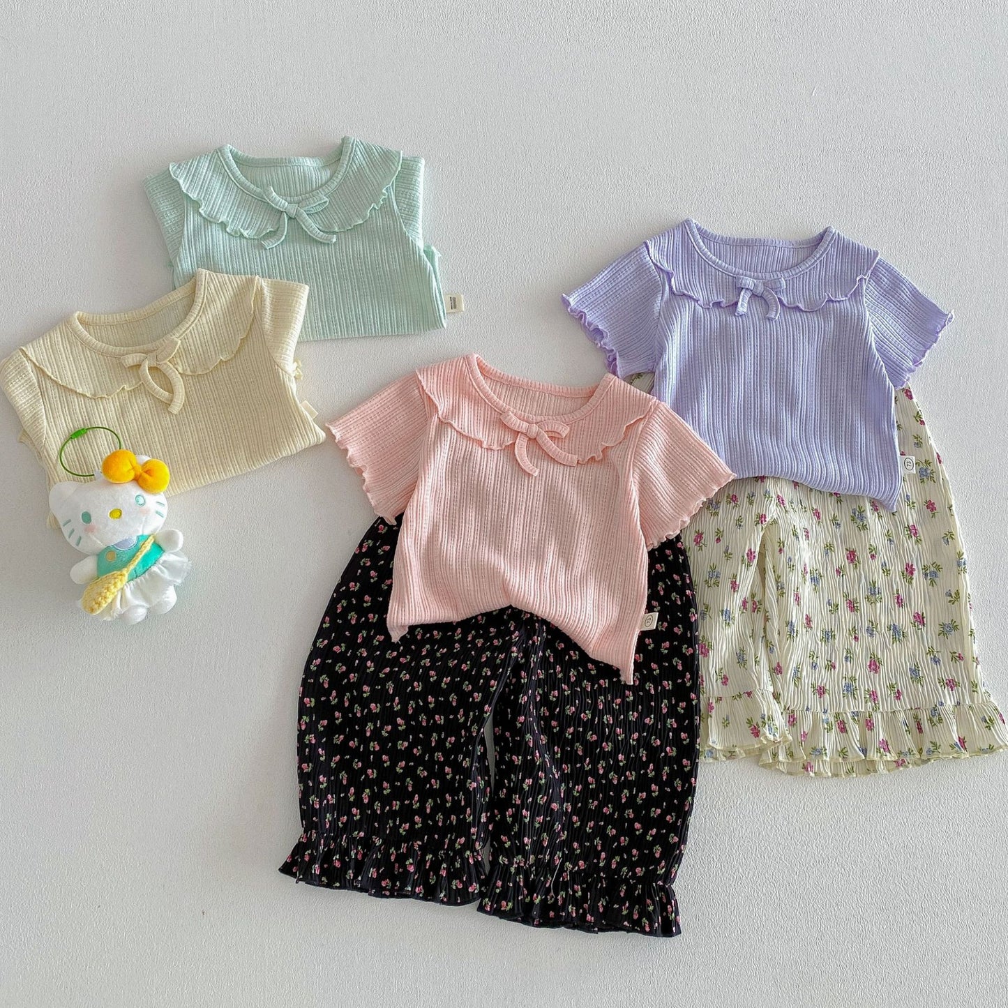 【BABY&KID】夏新作 丸襟無地TシャツSK105108