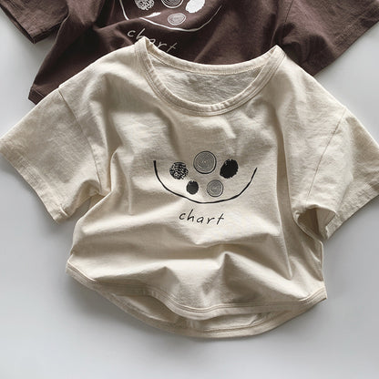 【BABY&KID】夏新作 薄手コットン半袖TシャツSK080818