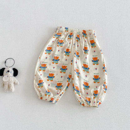 【BABY&KID】夏新作 カートゥーン薄手パンツSK105208