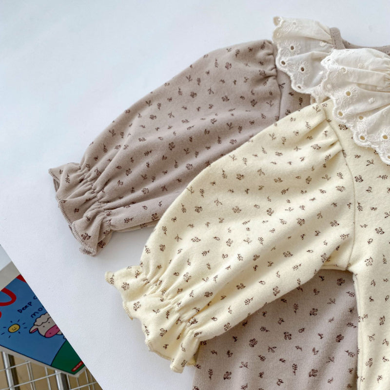 【BABY】総柄小花柄レースロンパースワンピースSKO70721