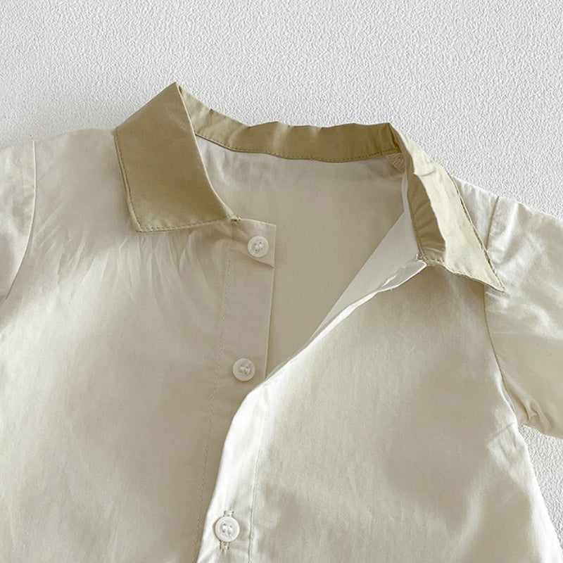 【BABY】夏新作シンプルコットン半袖カバーオールSK104821