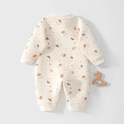 [BABY] New Winter All-Over Print Diagonal-Opening Quilted Coverall SK108220