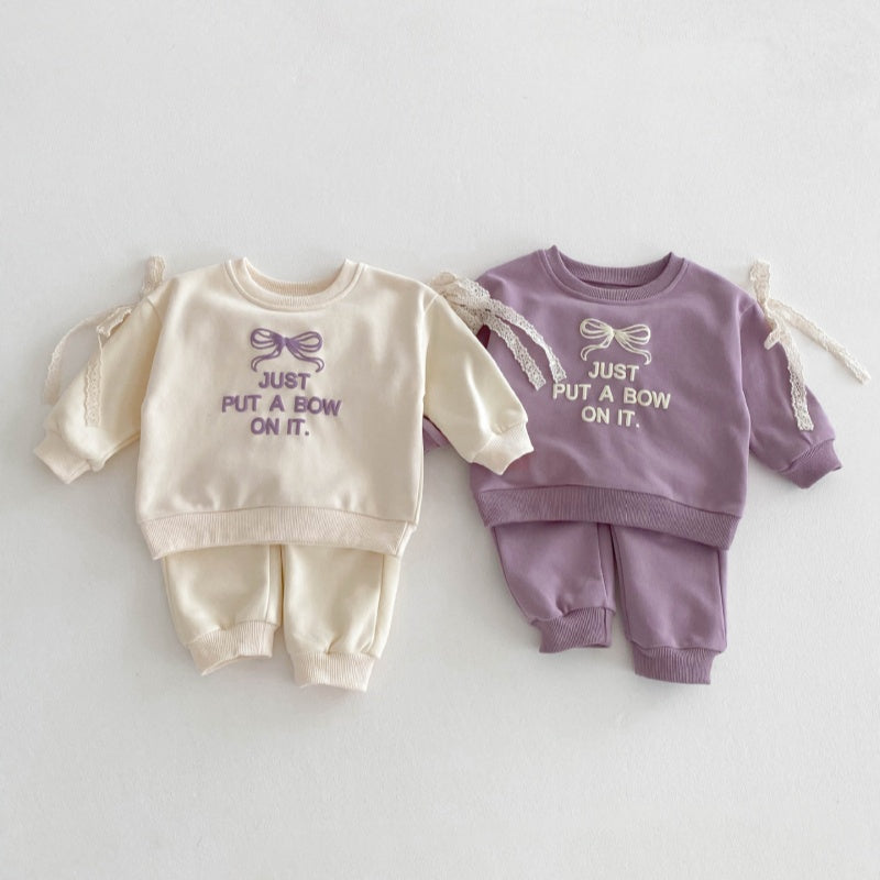 【BABY&KID】JUST PUT A BOW可愛いセットアップSK032215