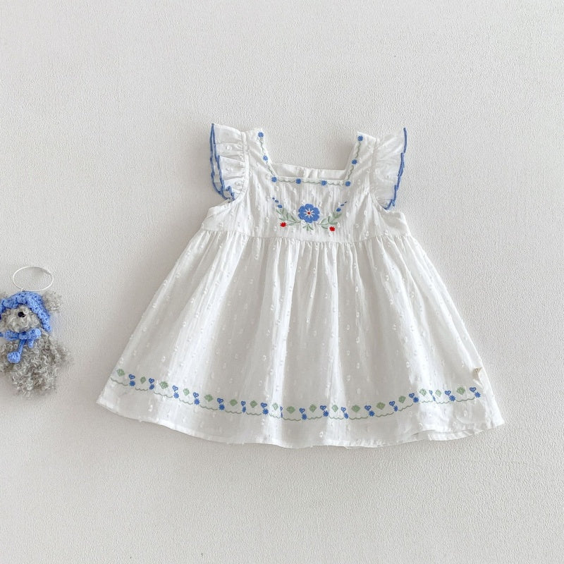 【BABY&KID】夏新作花刺繍ワンピース、サロペット、TシャツSK105903