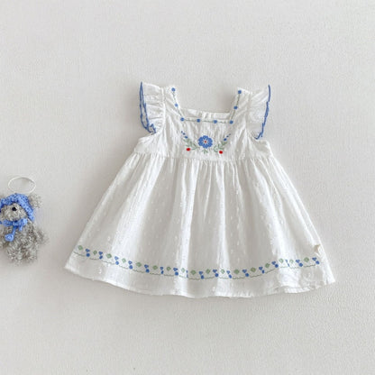 【BABY&KID】夏新作花刺繍ワンピース、サロペット、TシャツSK105903