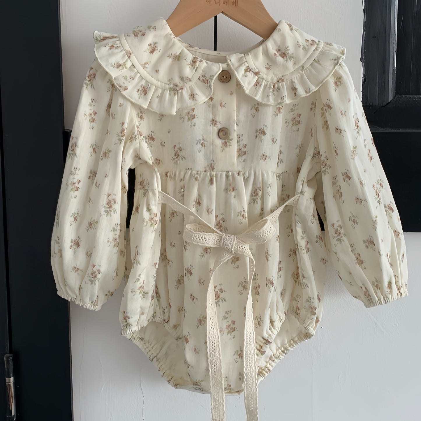 【BABY-予約限定】ガーゼ小花柄ロンパースSK101211