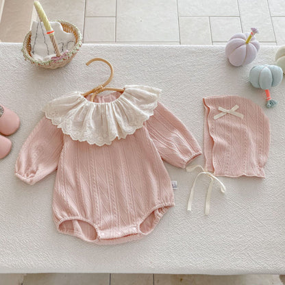 【BABY】長袖レースカラーロンパースSK093019