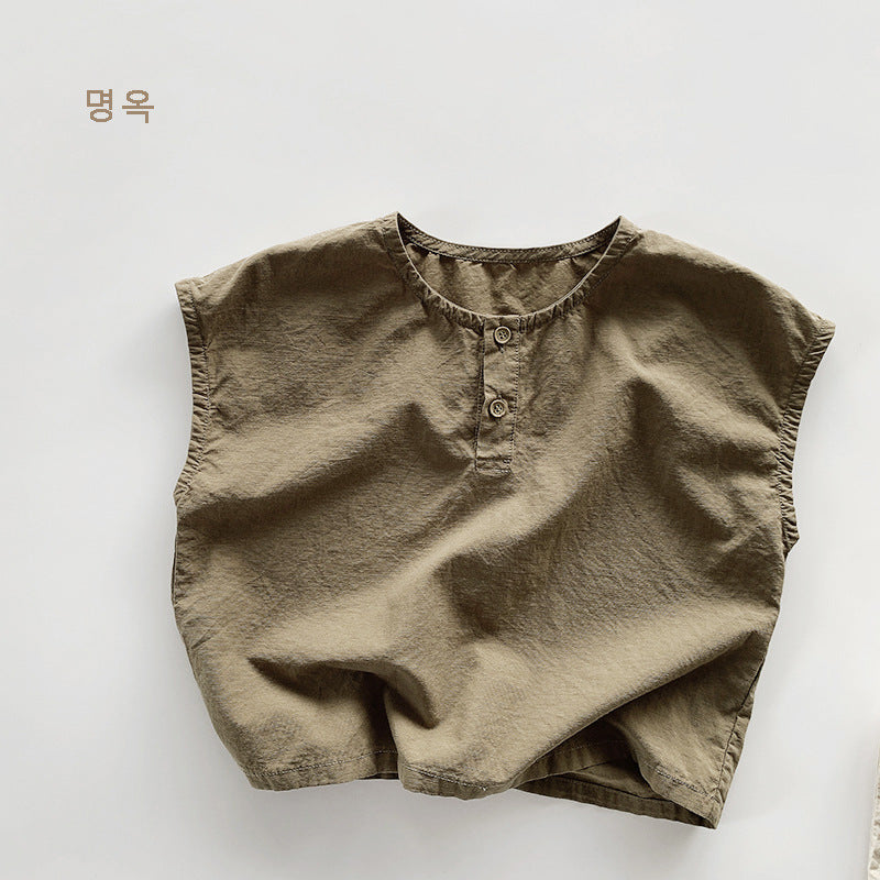 【BABY&KID】夏新作 韓国風ノースリーブTシャツSK080819
