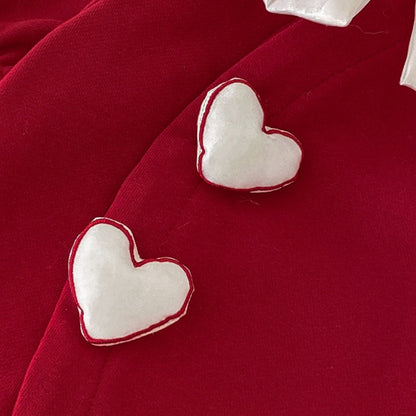 【BABY】ハートチュール襟カバーオールSK103407