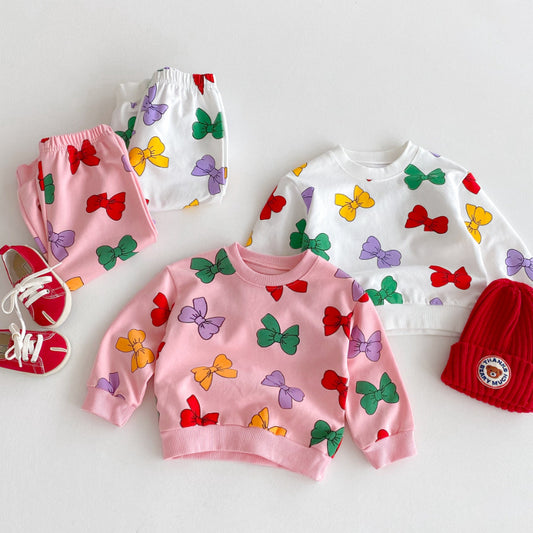 【BABY&KID】蝶結びプリントセットアップSK092928
