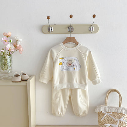 【BABY&KID】アヒルプリントセットアップSK092915