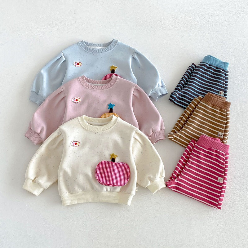 【BABY&KID】ワッペントレーナー、スウェットパンツSK107215