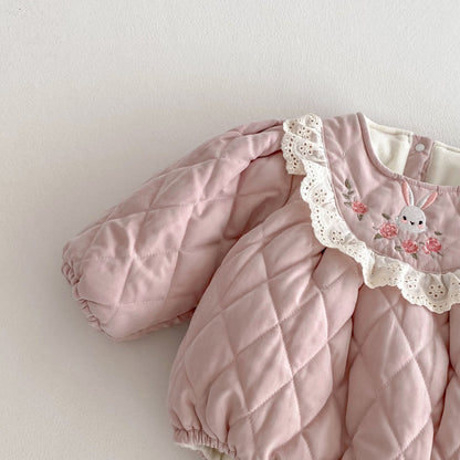 【BABY】冬新作うさぎ裏起毛カバーオールSK102715