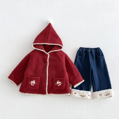 【BABY&KID】うさぎ刺繍中綿ジャケット、ワンピース、ニット、パンツ、トップスSK108118