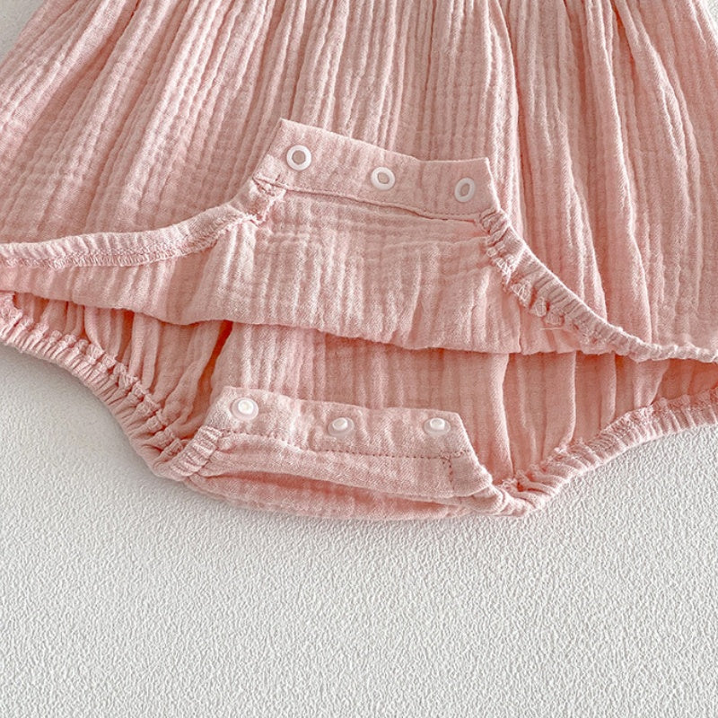 【BABY】夏新作レースフリルやわらかロンパースSK104514