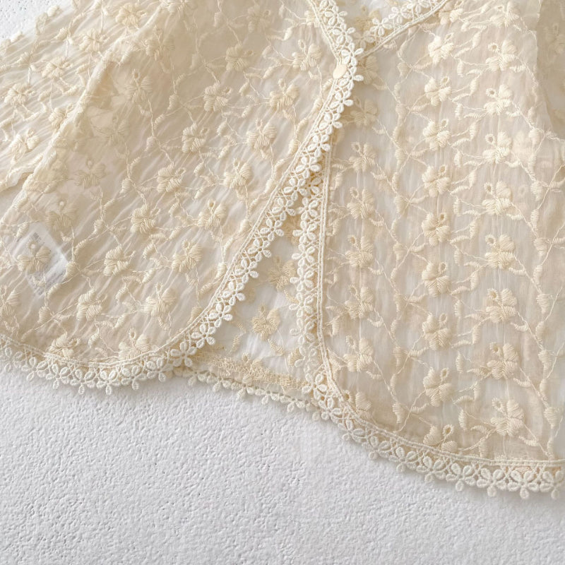 【BABY】夏新作 刺繍入り日よけシャツSK081518