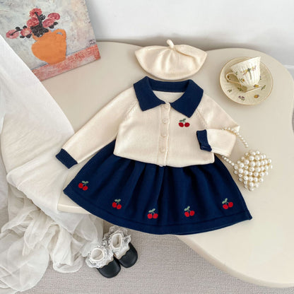 【BABY&KID】さくらんぼ刺繍セットアップSK092722