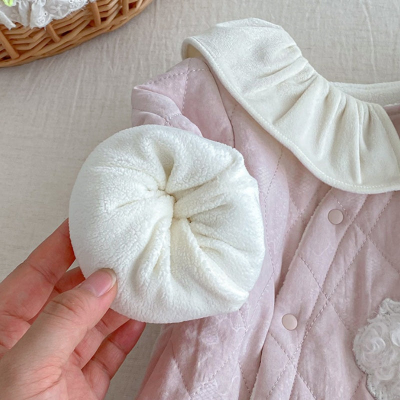 【BABY】冬新作わんちゃんフリル襟カバーオールSK102706