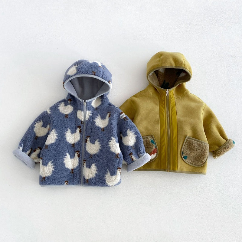 【BABY&KID】冬新作カートゥーン裏起毛ジャケットSK108517