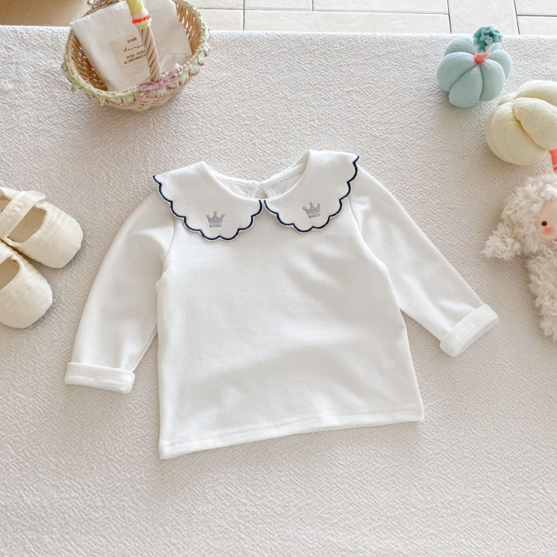 【BABY】襟付き刺繍長袖TシャツSK092314