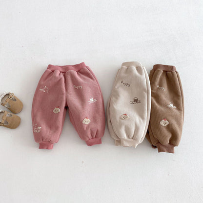 【BABY&KID】冬新作らくがき風あったかパンツSK103027