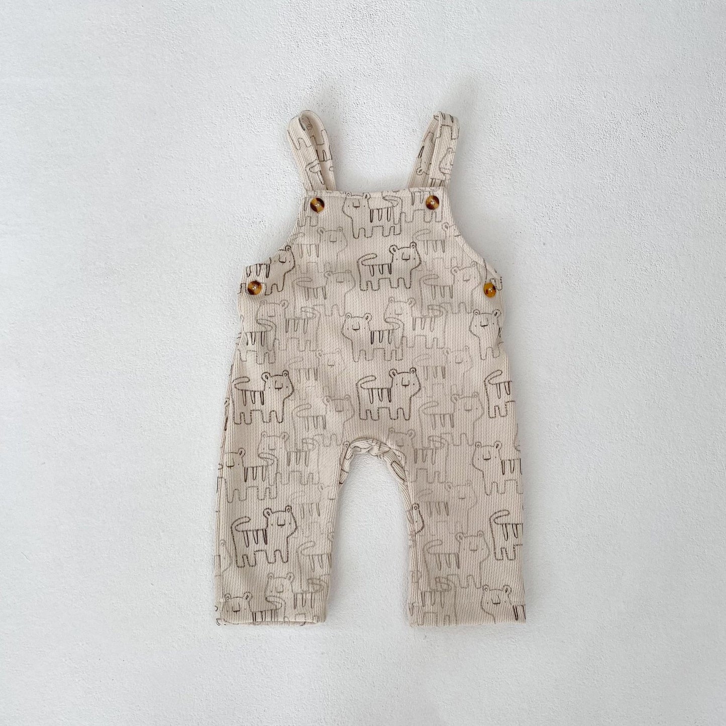 【BABY&KID】タイガー柄サロペット、無地トップスSK061011