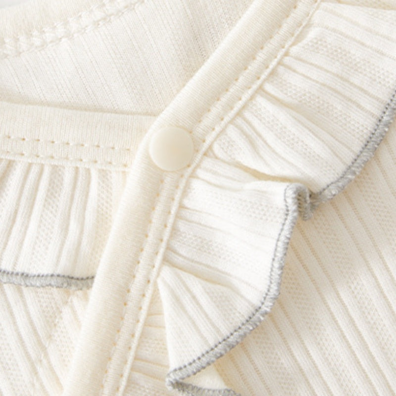 【BABY】北欧風フリルやわらかカバーオールSK102611