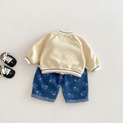 【BABY&KID】韓国風おさかな柄スタジャンSK103504