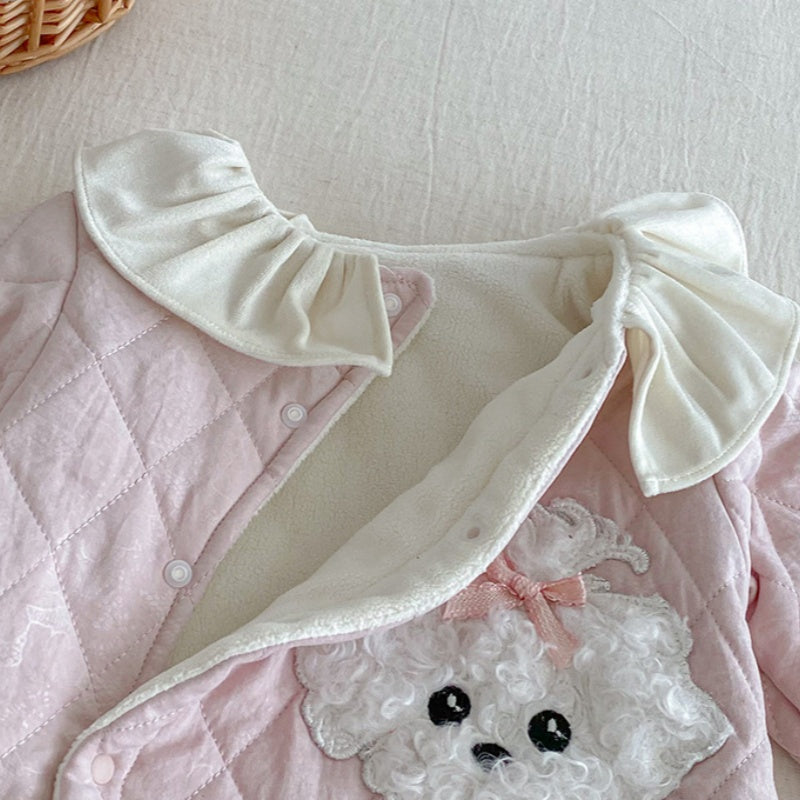 【BABY】冬新作わんちゃんフリル襟カバーオールSK102706