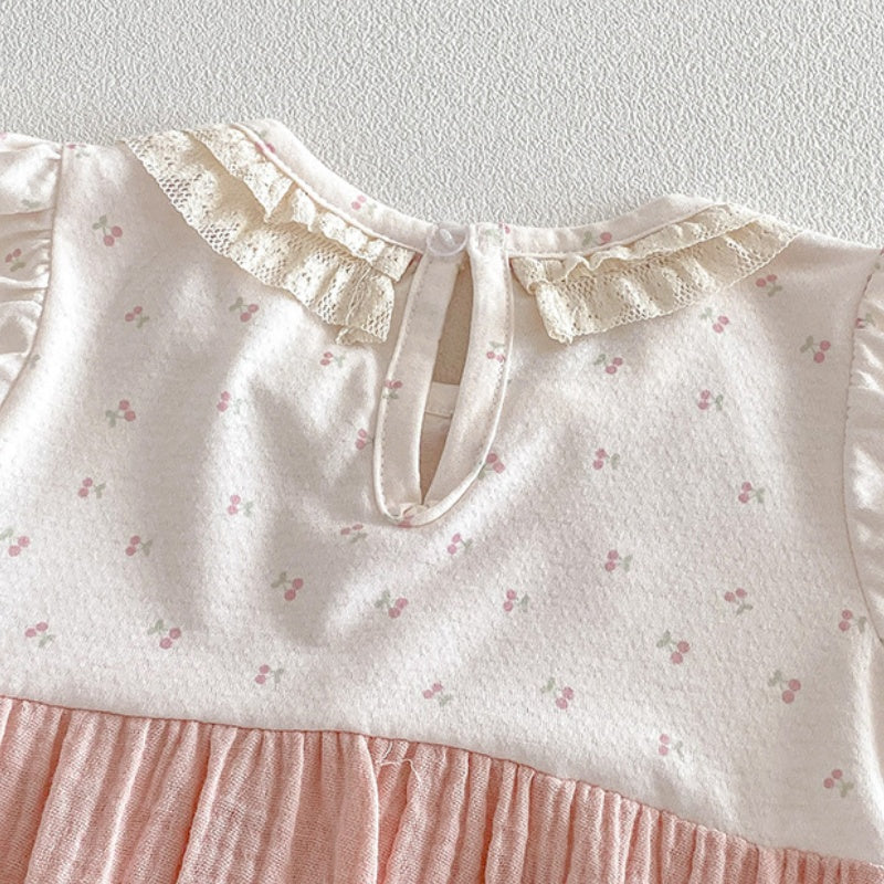 【BABY】夏新作レースフリルやわらかロンパースSK104514