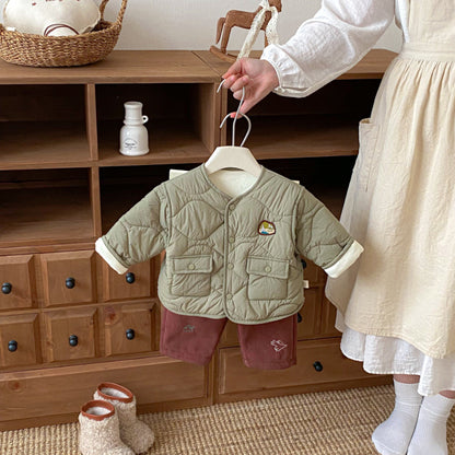 【BABY&KID】冬新作ワッペン付きあったかジャケットSK102529