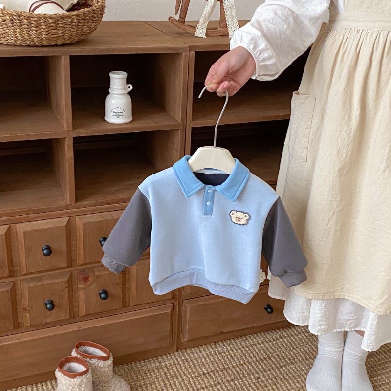 【BABY&KID】冬新作配色裏起毛スウェットSK102518