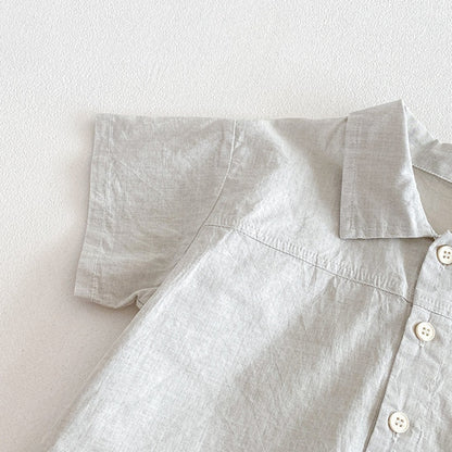 【BABY】夏新作韓国風シンプル無地セットアップSK104811