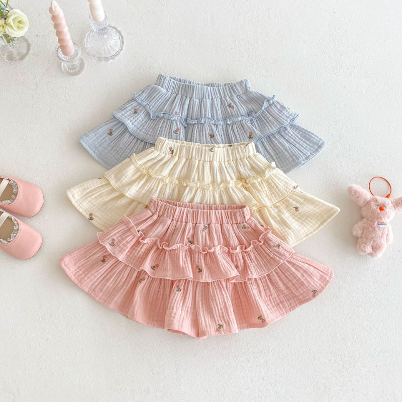【BABY&KID】夏新作 刺繍カラーシャツ、バルーンパンツSK080617