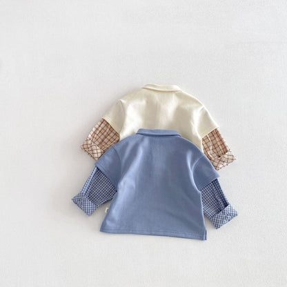 【BABY&KID】カートゥーン重ね着風ポロシャツSK103514