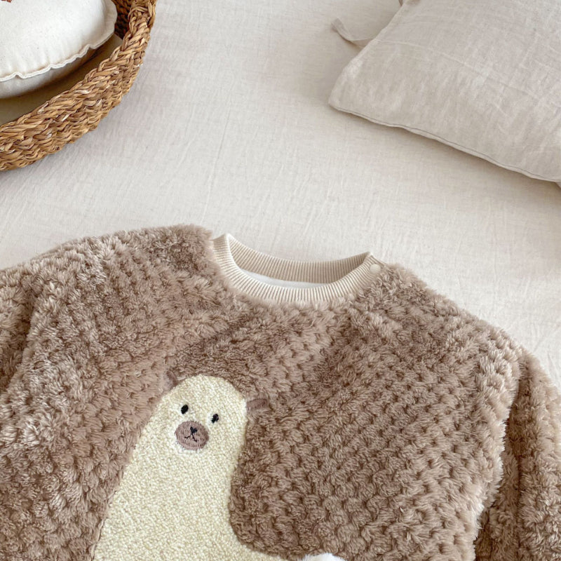 【BABY】ポンポンキルティング裏起毛カバーオールSK102929