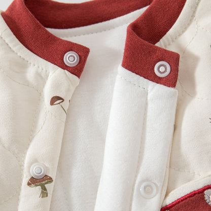 [BABY] New Winter Collection Cartoon All-Over Print Quilted Coverall SK108214