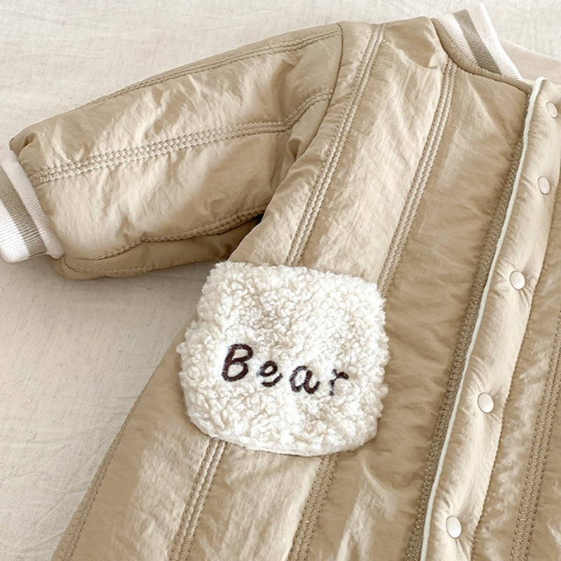 【BABY】冬新作くまさん裏起毛カバーオールSK102716