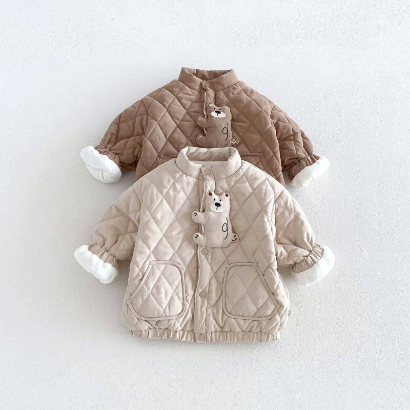 【BABY&KID】冬新作かわいいくま中綿ジャケットSK108515