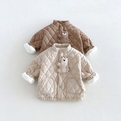 【BABY&KID】冬新作かわいいくま中綿ジャケットSK108515