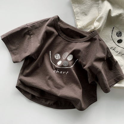 【BABY&KID】夏新作 薄手コットン半袖TシャツSK080818